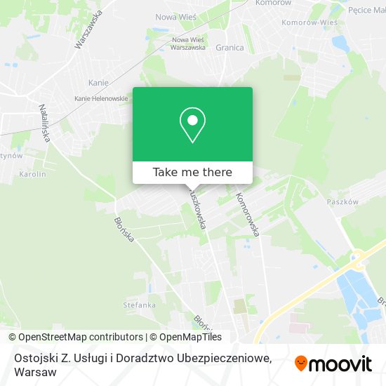 Ostojski Z. Usługi i Doradztwo Ubezpieczeniowe map