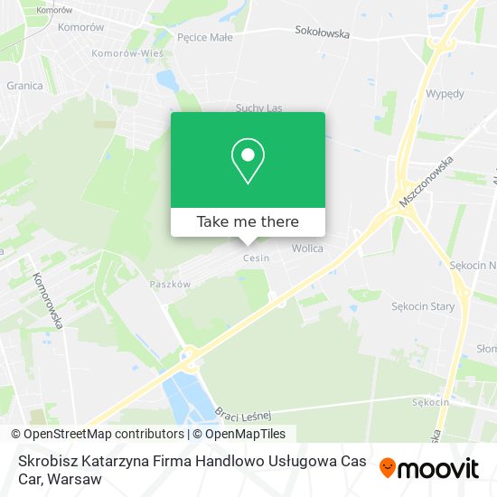 Skrobisz Katarzyna Firma Handlowo Usługowa Cas Car map