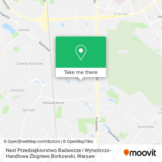 Next Przedsiębiorstwo Badawcze i Wytwórczo-Handlowe Zbigniew Borkowski map