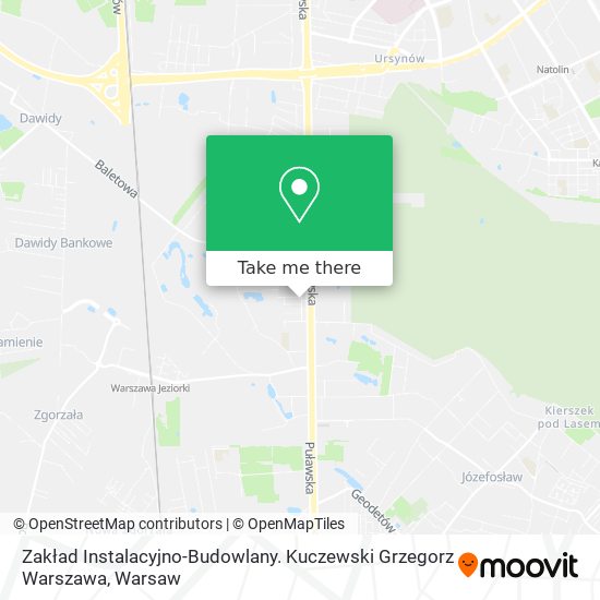 Карта Zakład Instalacyjno-Budowlany. Kuczewski Grzegorz Warszawa