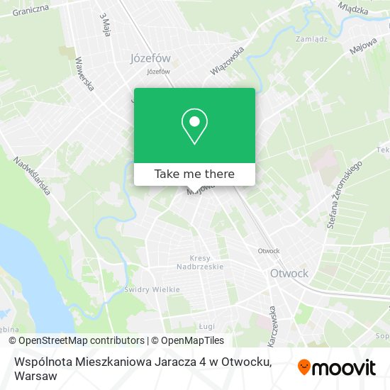 Карта Wspólnota Mieszkaniowa Jaracza 4 w Otwocku