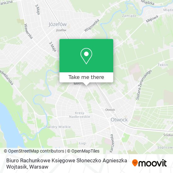 Biuro Rachunkowe Księgowe Słoneczko Agnieszka Wojtasik map