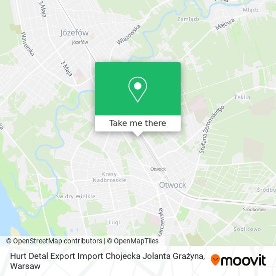 Hurt Detal Export Import Chojecka Jolanta Grażyna map