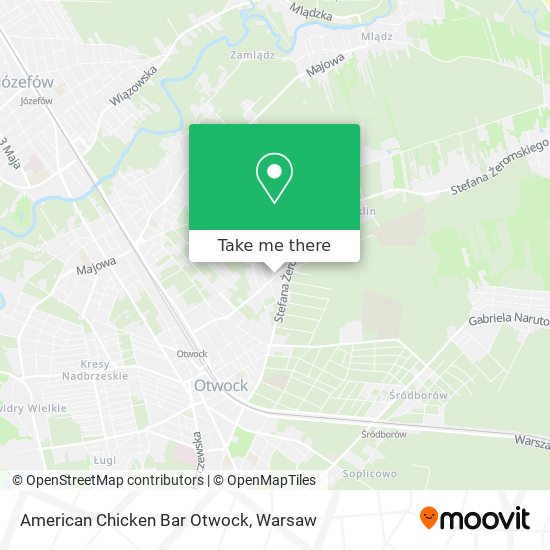 American Chicken Bar Otwock map