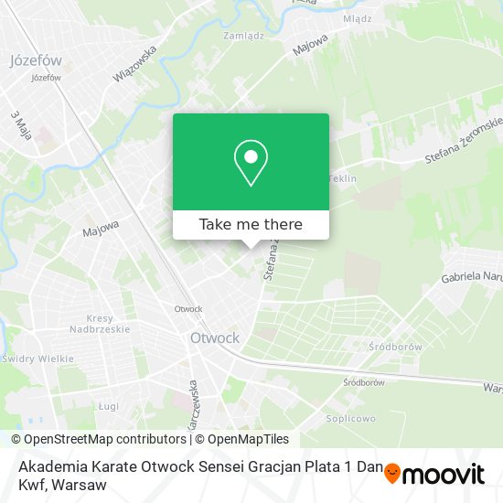 Akademia Karate Otwock Sensei Gracjan Plata 1 Dan Kwf map