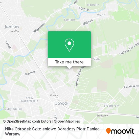 Nike Ośrodek Szkoleniowo Doradczy Piotr Paniec map