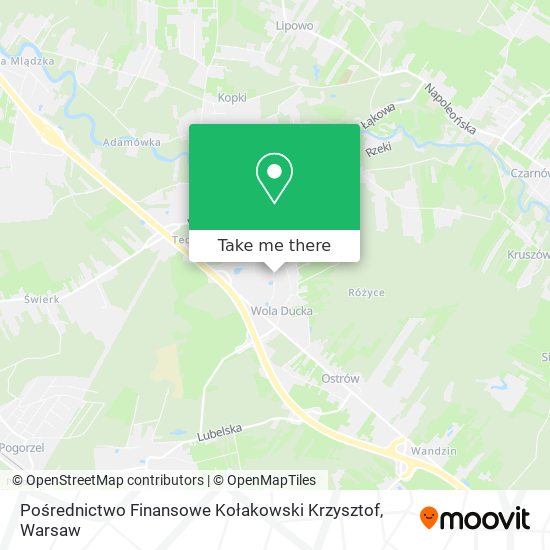 Pośrednictwo Finansowe Kołakowski Krzysztof map