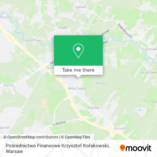 Pośrednictwo Finansowe Krzysztof Kołakowski map