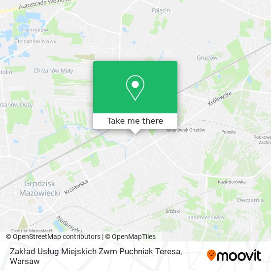 Zakład Usług Miejskich Zwm Puchniak Teresa map