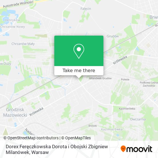 Dorex Feręczkowska Dorota i Obojski Zbigniew Milanówek map