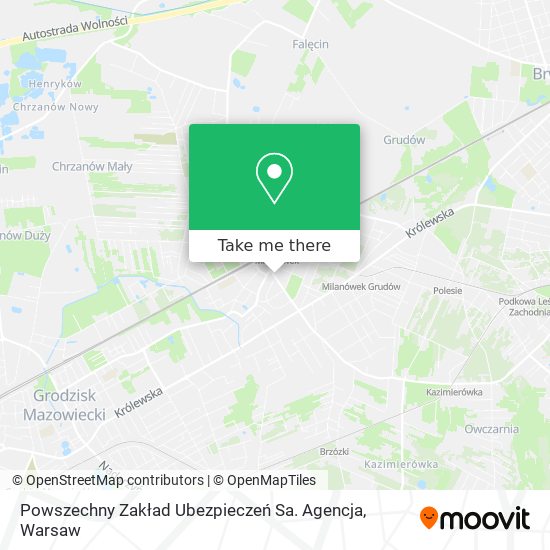 Powszechny Zakład Ubezpieczeń Sa. Agencja map