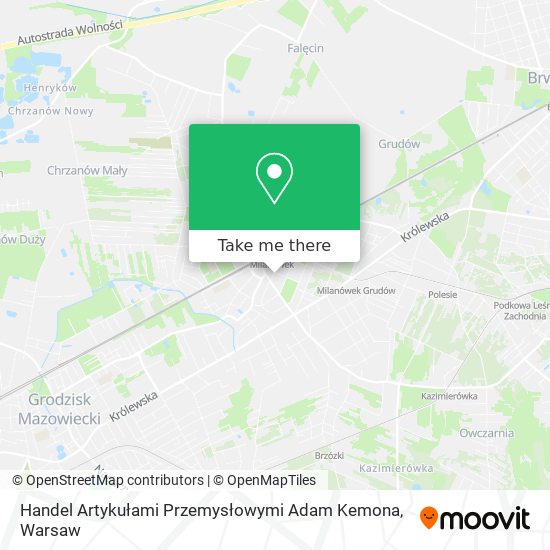 Handel Artykułami Przemysłowymi Adam Kemona map