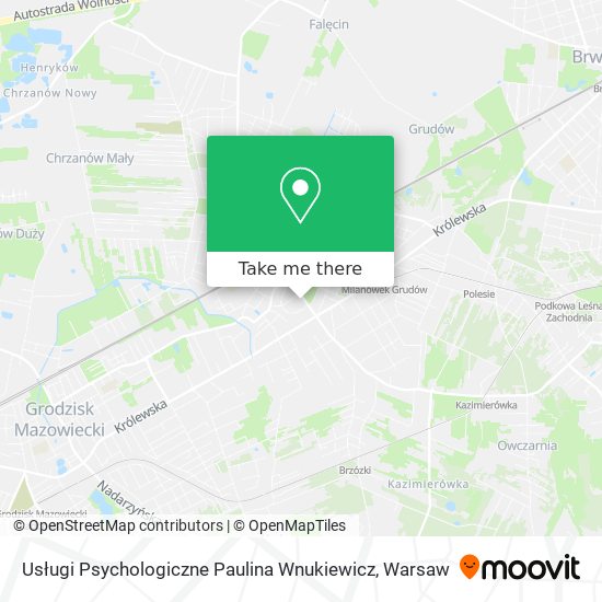 Usługi Psychologiczne Paulina Wnukiewicz map