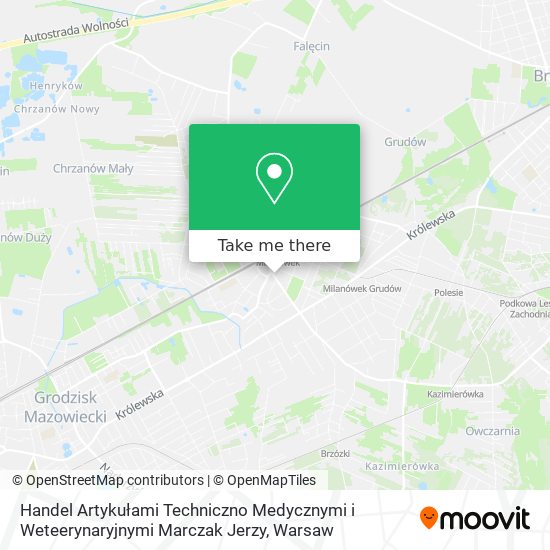 Handel Artykułami Techniczno Medycznymi i Weteerynaryjnymi Marczak Jerzy map