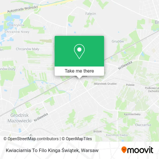 Карта Kwiaciarnia To Fílo Kinga Świątek