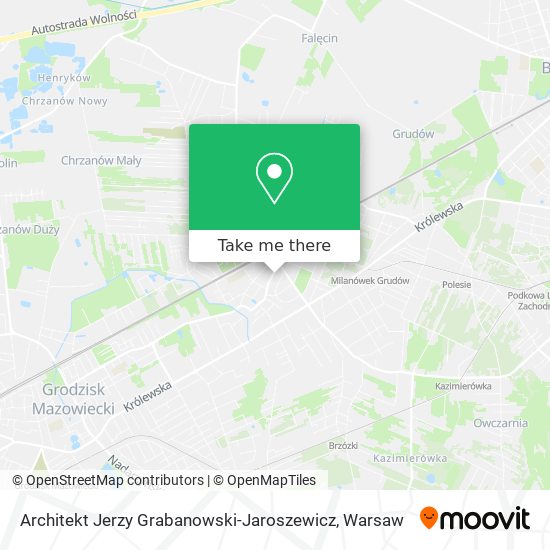 Architekt Jerzy Grabanowski-Jaroszewicz map