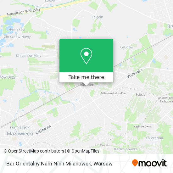 Bar Orientalny Nam Ninh Milanówek map