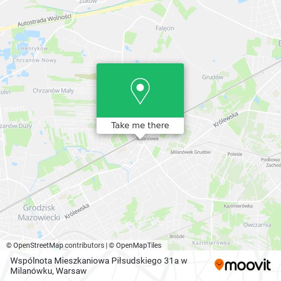 Wspólnota Mieszkaniowa Piłsudskiego 31a w Milanówku map