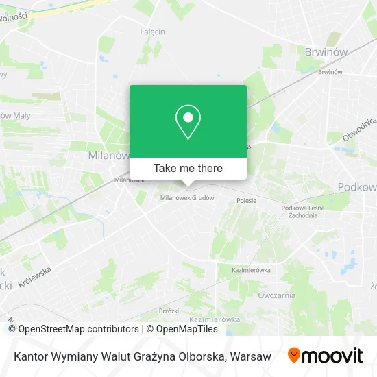 Карта Kantor Wymiany Walut Grażyna Olborska