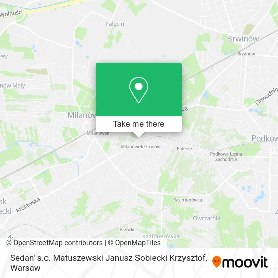 Карта Sedan' s.c. Matuszewski Janusz Sobiecki Krzysztof