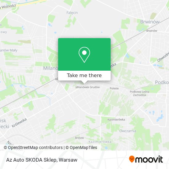 Az Auto SKODA Sklep map