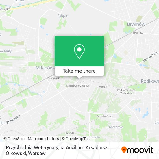 Przychodnia Weterynaryjna Auxilium Arkadiusz Olkowski map