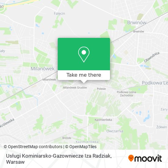 Usługi Kominiarsko-Gazowniecze Iza Radziak map