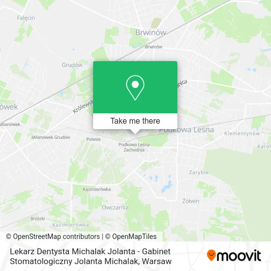 Карта Lekarz Dentysta Michalak Jolanta - Gabinet Stomatologiczny Jolanta Michalak
