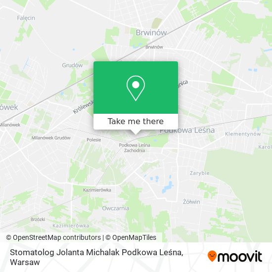 Stomatolog Jolanta Michalak Podkowa Leśna map