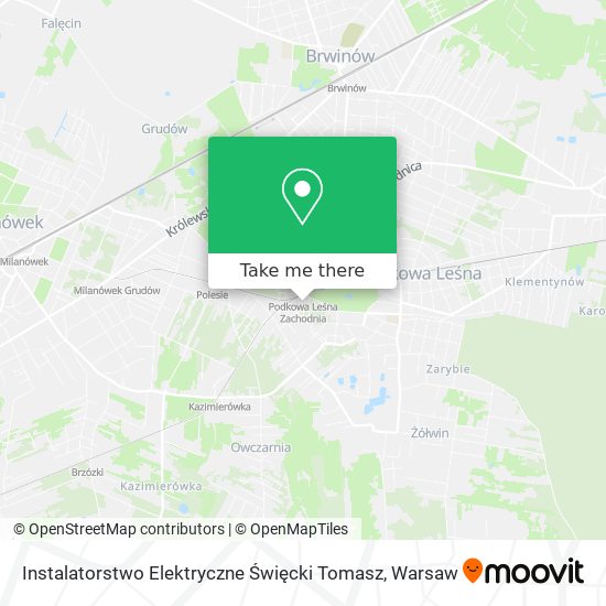 Instalatorstwo Elektryczne Święcki Tomasz map