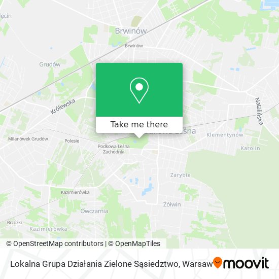 Lokalna Grupa Działania Zielone Sąsiedztwo map