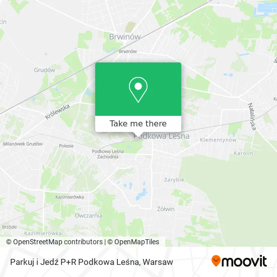 Карта Parkuj i Jedź P+R Podkowa Leśna