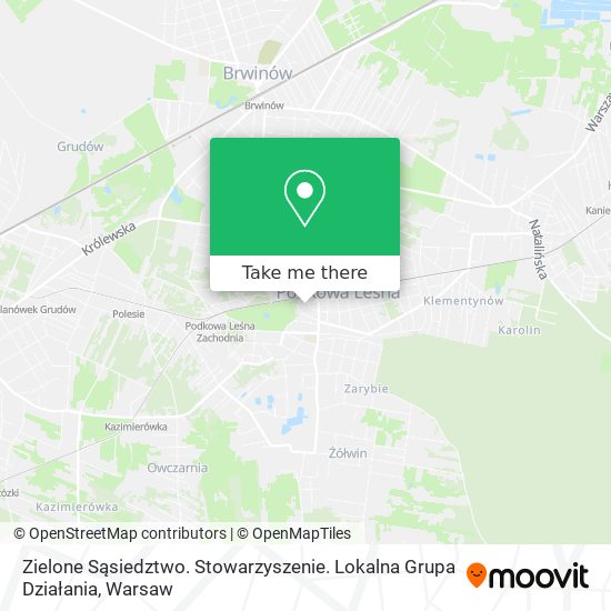 Zielone Sąsiedztwo. Stowarzyszenie. Lokalna Grupa Działania map