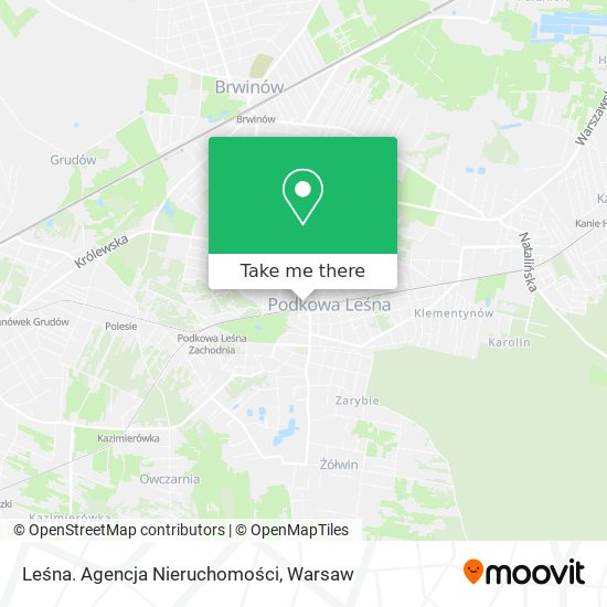 Leśna. Agencja Nieruchomości map