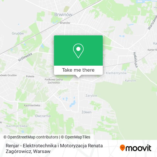 Renjar - Elektrotechnika i Motoryzacja Renata Zagórowicz map