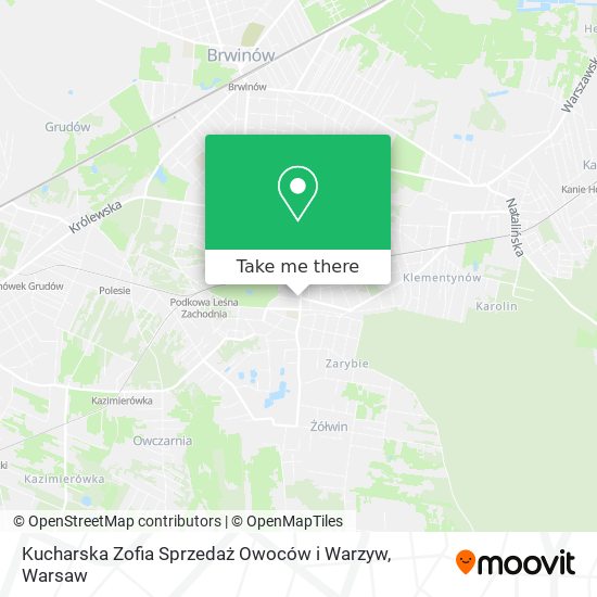 Kucharska Zofia Sprzedaż Owoców i Warzyw map