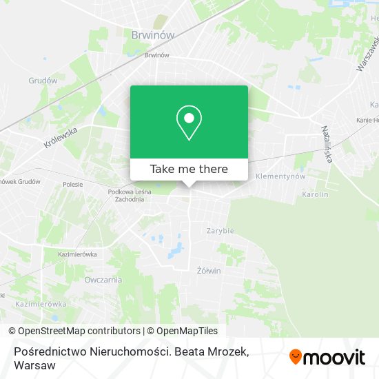 Pośrednictwo Nieruchomości. Beata Mrozek map