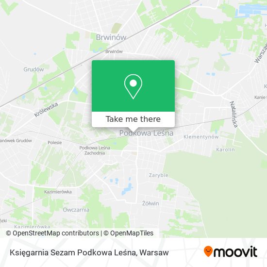 Księgarnia Sezam Podkowa Leśna map