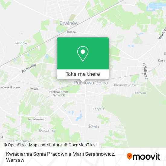 Kwiaciarnia Sonia Pracownia Marii Serafinowicz map