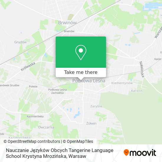 Nauczanie Języków Obcych Tangerine Language School Krystyna Mrozińska map