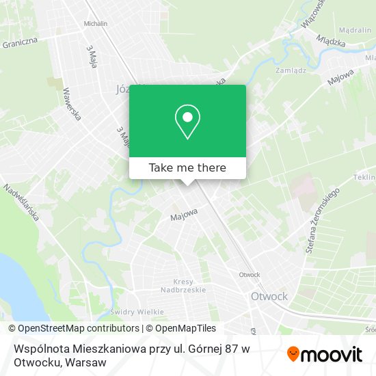 Wspólnota Mieszkaniowa przy ul. Górnej 87 w Otwocku map