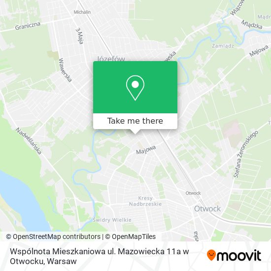 Карта Wspólnota Mieszkaniowa ul. Mazowiecka 11a w Otwocku