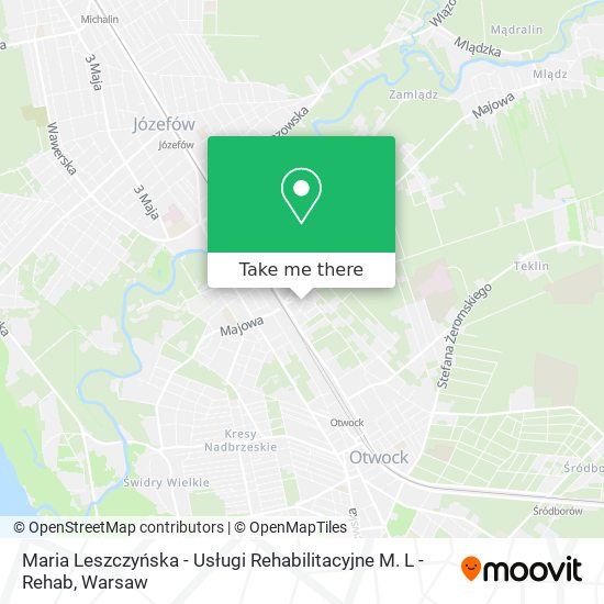 Maria Leszczyńska - Usługi Rehabilitacyjne M. L - Rehab map