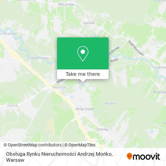 Obsługa Rynku Nieruchomości Andrzej Mońko map