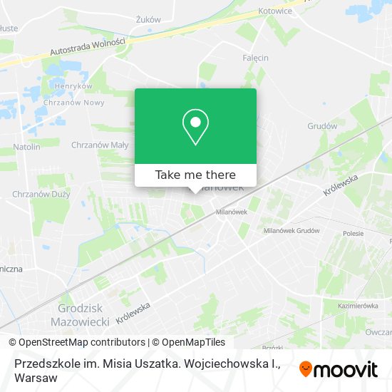 Przedszkole im. Misia Uszatka. Wojciechowska I. map