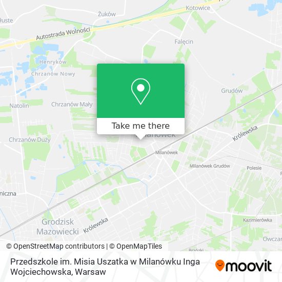 Przedszkole im. Misia Uszatka w Milanówku Inga Wojciechowska map