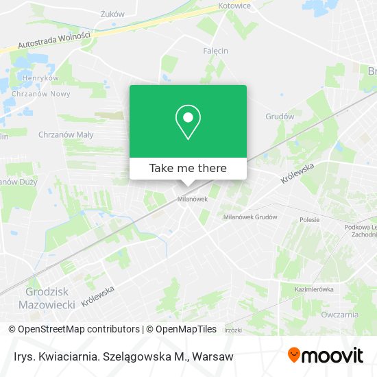 Irys. Kwiaciarnia. Szelągowska M. map