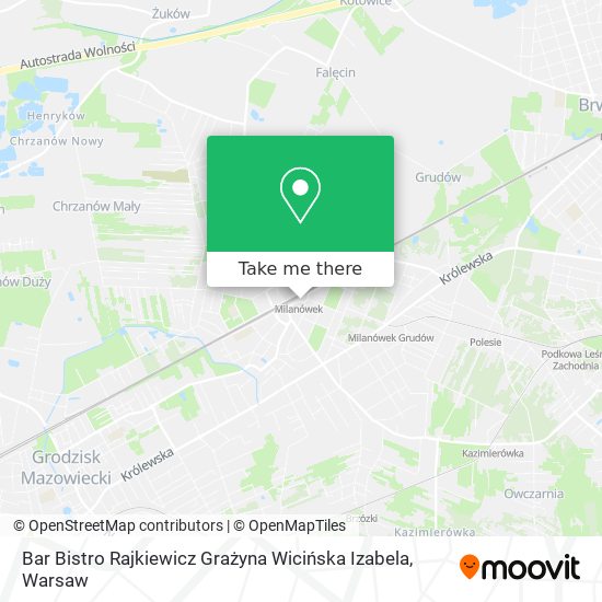 Bar Bistro Rajkiewicz Grażyna Wicińska Izabela map