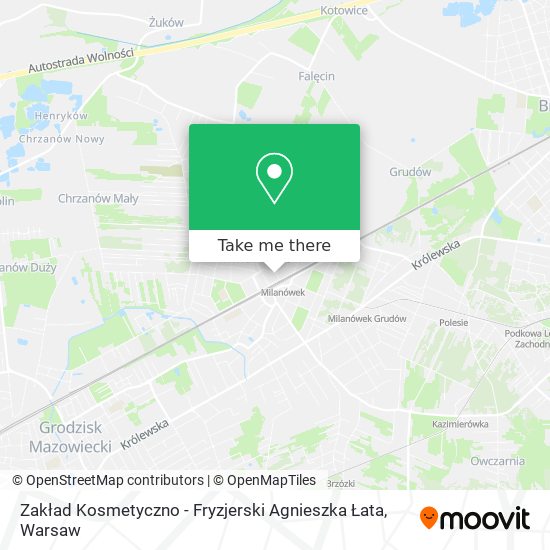 Zakład Kosmetyczno - Fryzjerski Agnieszka Łata map