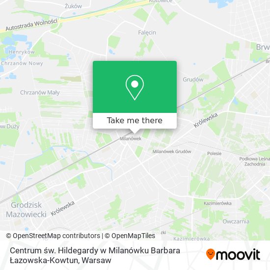 Centrum św. Hildegardy w Milanówku Barbara Łazowska-Kowtun map